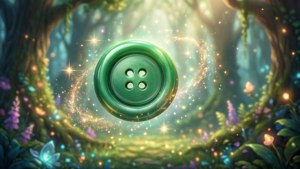 Magical Floating Green Button