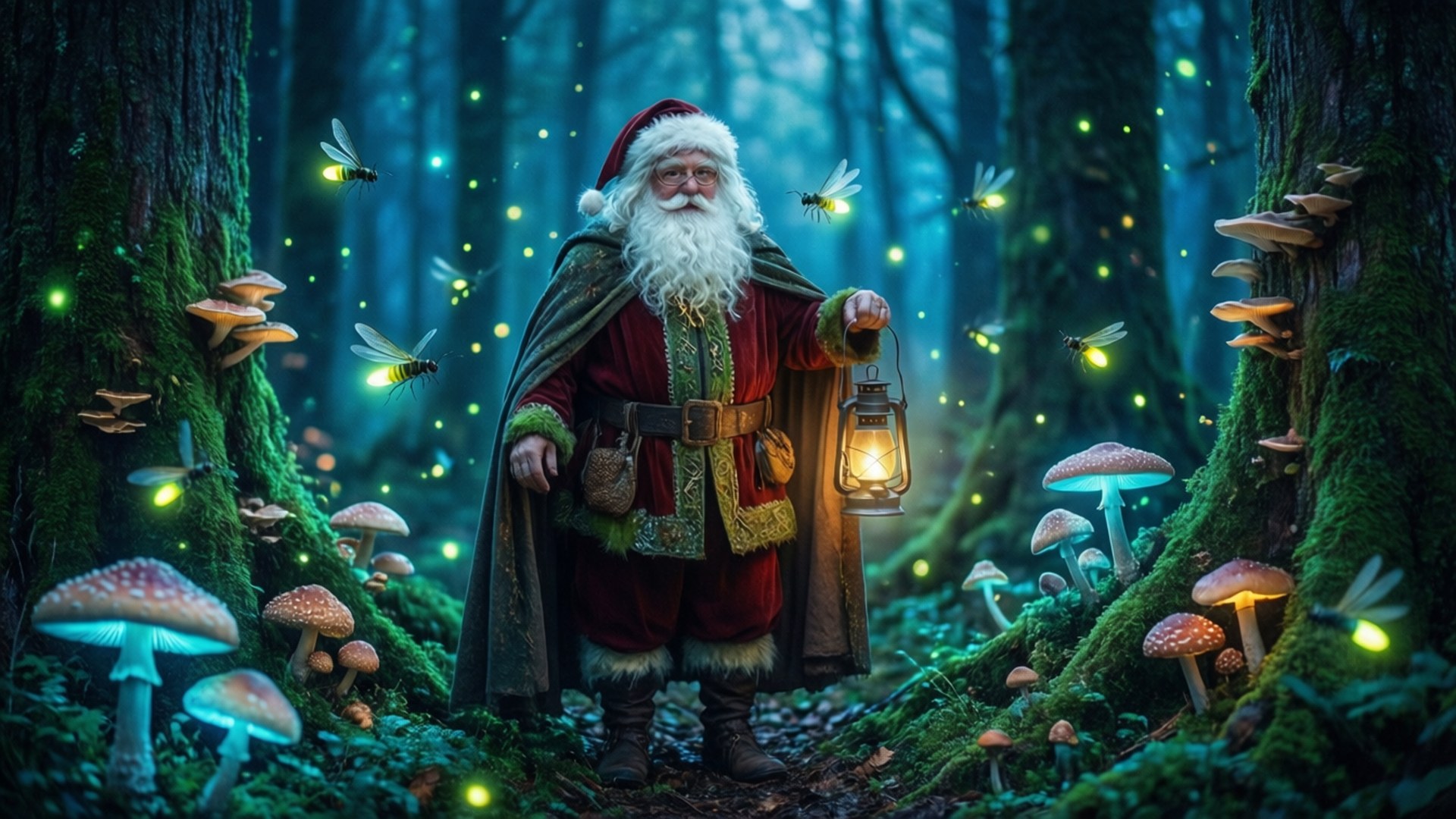 Magical Forest Lanterns by Wallpapers.art Studio