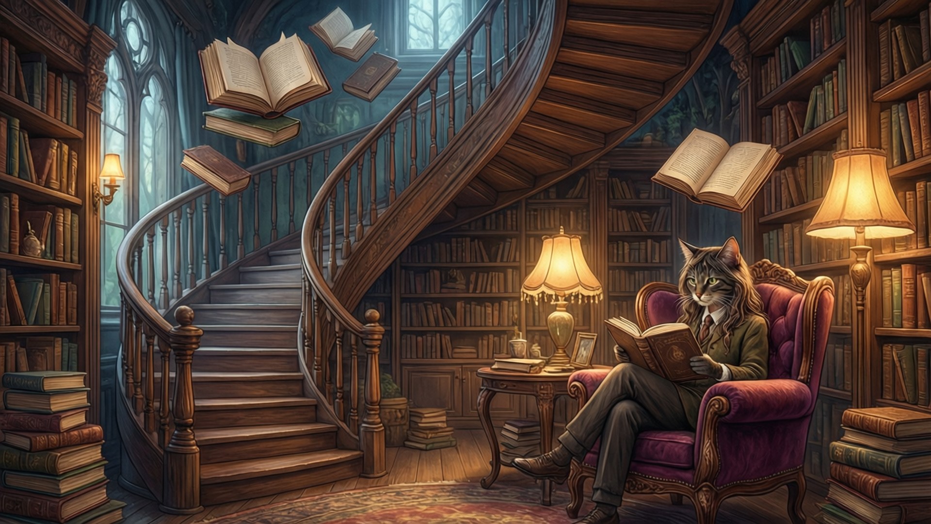 Magical Library by Wallpapers.art Studio