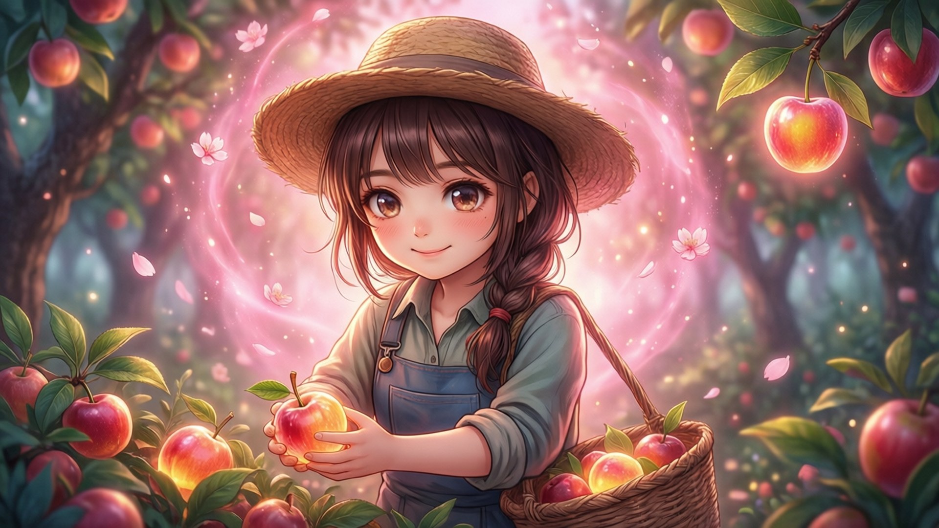 Magical Orchard Girl by Wallpapers.art Studio