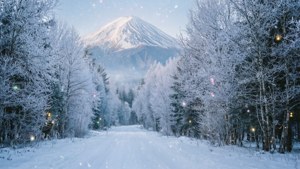 Magical Snowfall Path