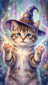 Magical Wizard Kitten