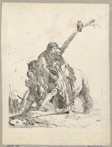 Magus and Youth, with a Horse and Groom, plate 19 from the Scherzi di Fantasia