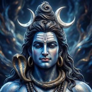 Mahadev 3D Moon Hair