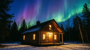 Maine Cabin Aurora