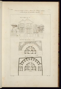 Maison des champs exécutée à Pantin par Belanger Architecte an l’An 1785 pour M. de la Battue Americain