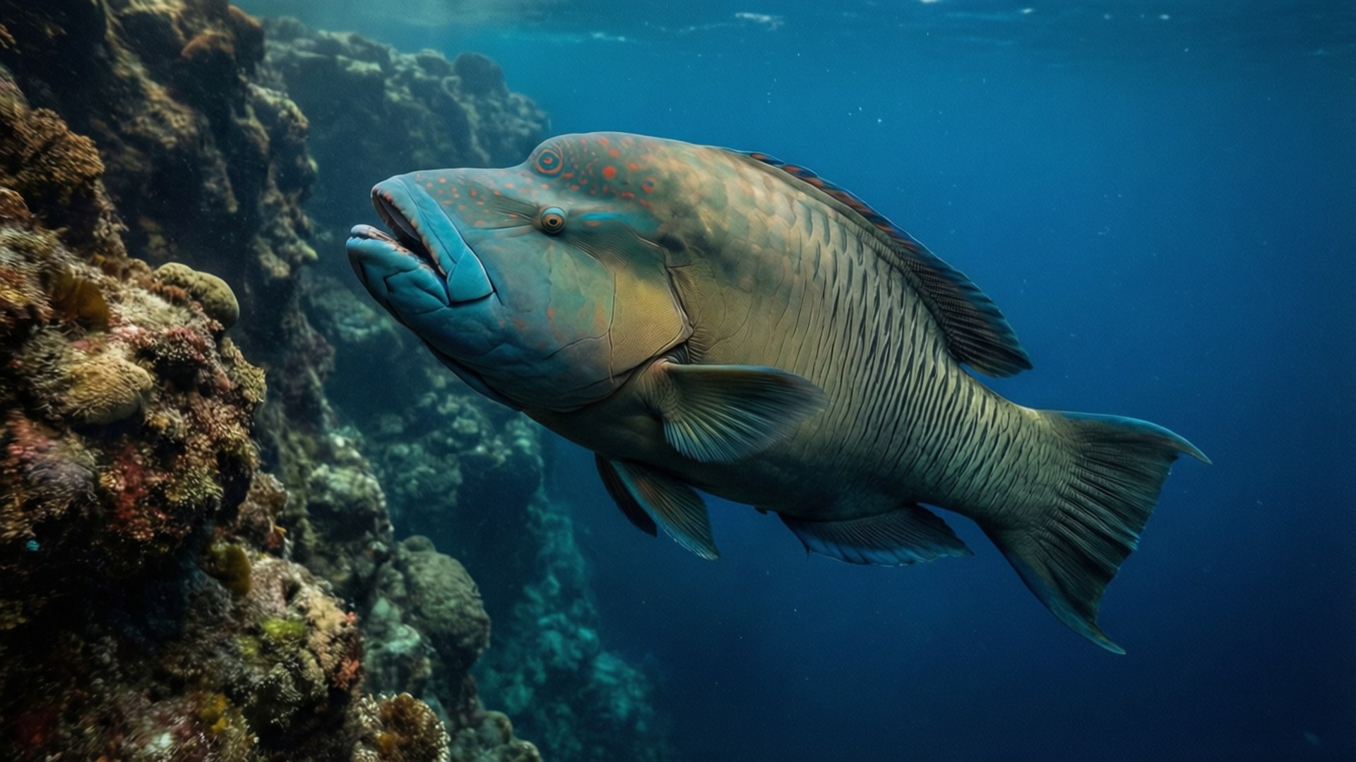 Majestic Humphead Wrasse by Wallpapers.art Studio