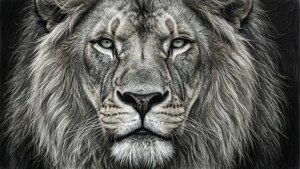 Majestic Lion Pencil Sketch