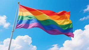 Majestic Pride Flag Flying