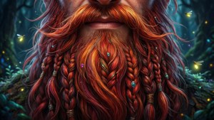 Majestic Red Braided Beard