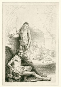 Male nude, seated and standing