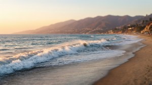 Malibu Waves at Golden Hour