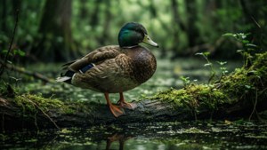 Mallard in Swamp