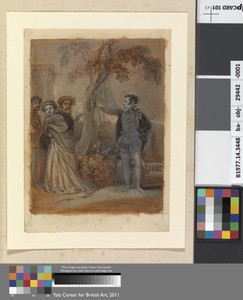 Malvolio abusing Maria, Fabian and Sir Toby