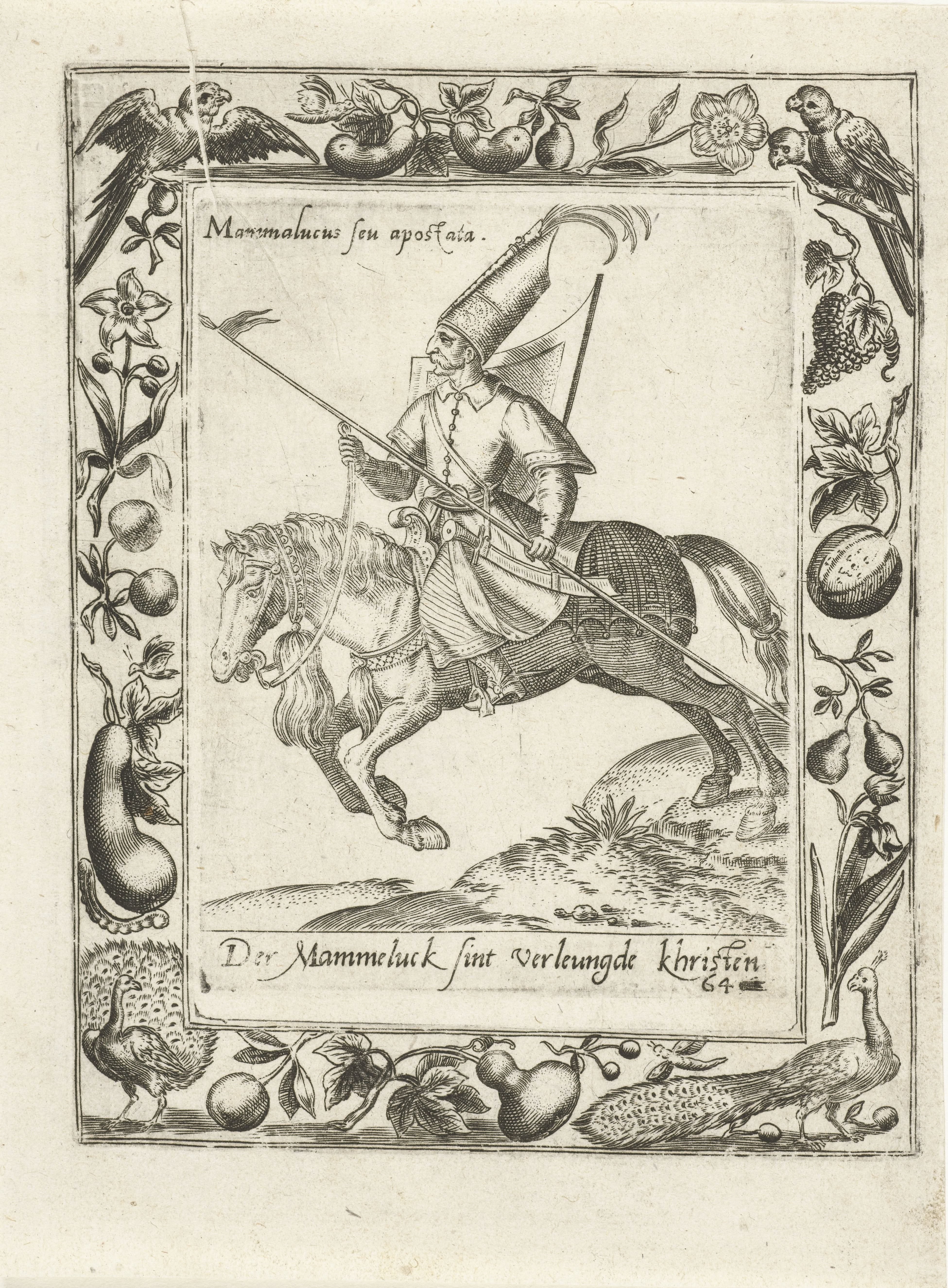 Mammeluk te paard by Abraham de Bruyn