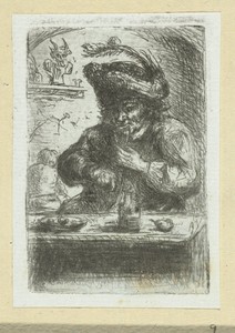 Man aan de eettafel