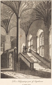Man and Woman Descending Staircase