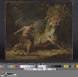 Man attacking a monster
