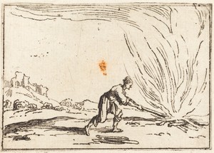 Man Attending a Fire