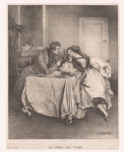 Man en vrouw aan tafel in een restaurant