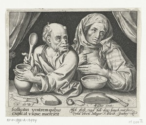 Man en vrouw eten pap