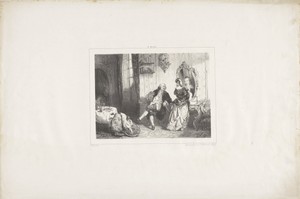 Man en vrouw in achttiende-eeuws interieur