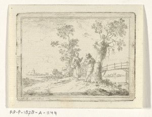 Man en vrouw in een landschap