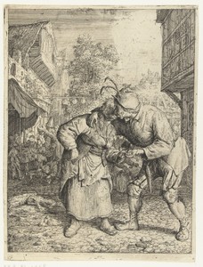 Man en vrouw kussen elkaar