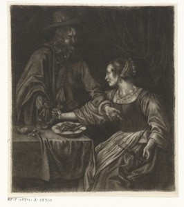 Man en vrouw met een kan