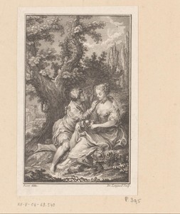 Man en vrouw met fruitmand