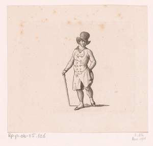 Man in Engels kostuum