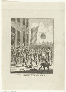 Man laat honden dansen voor publiek op kermis
