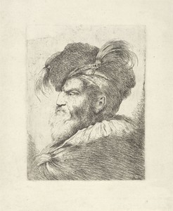 Man met gevederde baret
