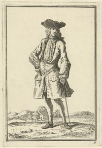 Man met hoed en wandelstok