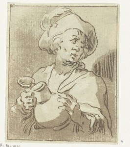 Man met kruik