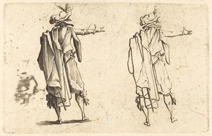 Man seen from Behind with His Right Arm Extended