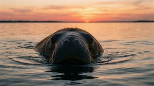 Manatee at Sunset