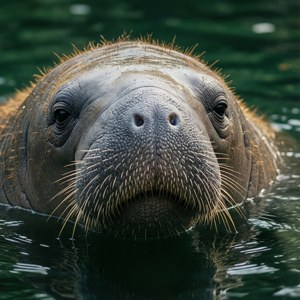 Manatee Face Close-Up