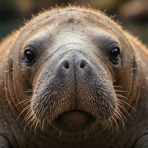 Manatee Face Close-Up