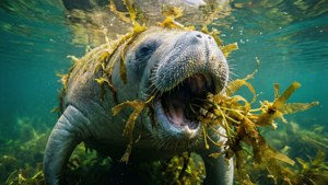 Manatee Feeding