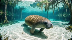 Manatee in Florida Spring