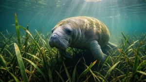 Manatee in Seagrass