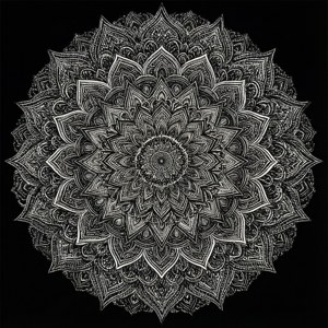 Mandala Black White
