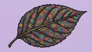 Mandala Leaf Outline