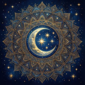Mandala Moon Stars