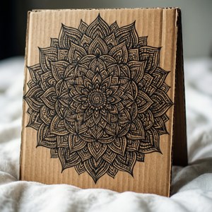 Mandala on Cardboard