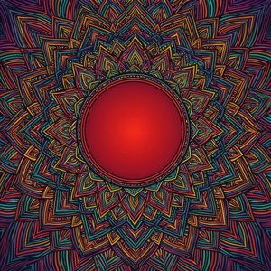 Mandala Red Circle