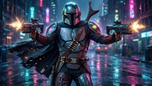 Mandalorian Cyberpunk City