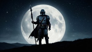 Mandalorian Under the Moon