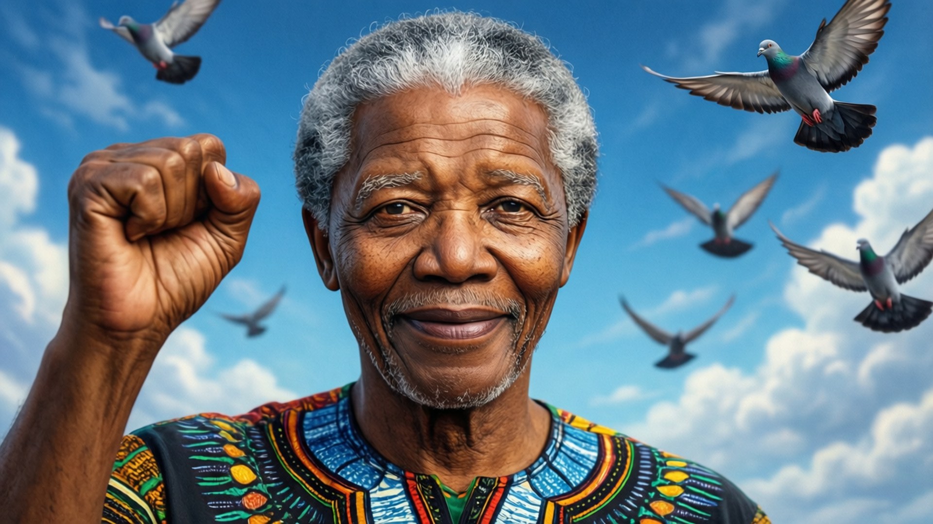 Mandela's Triumphant Spirit by Wallpapers.art Studio